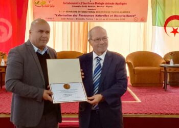 Cérémonie de remise de la Médaille d’Or de la RF décernée à Mansour M’henni
